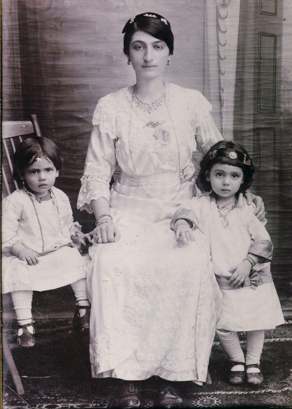 Grandmother Sarah Khatoun with Renee and Mouzli as young children in 1920