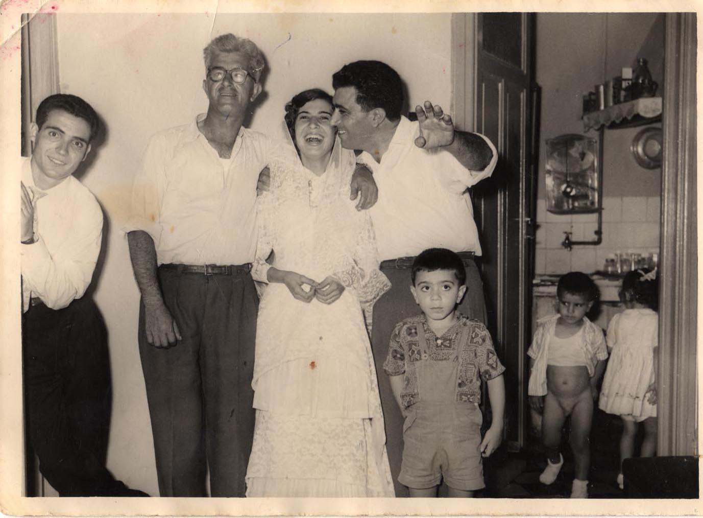 A joyful multigenerational family gathered at home